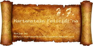 Hartenstein Feliciána névjegykártya